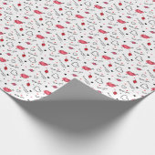 バレンタインハート矢印シームレス ラッピングペーパー (角)