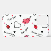 バレンタインハート矢印シームレス Case-Mate iPhoneケース (裏面 (横))