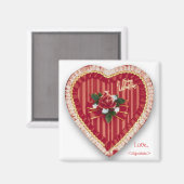 バレンタインハート磁石 マグネット (正面/裏面)