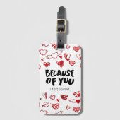 バレンタインハート私が愛した感じお蔭で ラゲッジタグ (正面縦)