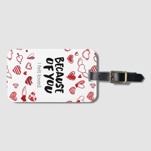 バレンタインハート私が愛した感じお蔭で ラゲッジタグ (正面横)