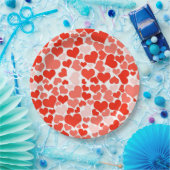 バレンタインハート紙プレート ペーパープレート (パーティー)