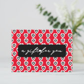 バレンタインハート美しいギフト証明書カード 招待状 (スタンド正面)