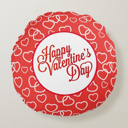バレンタインハート装飾用クッション ラウンドクッション (正面)