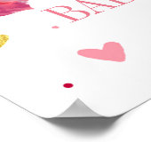 バレンタインハート誕生日ベビーシャワーウェルカムサイン ポスター (角)