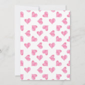 バレンタインハート誕生日招待状 招待状 (裏面)