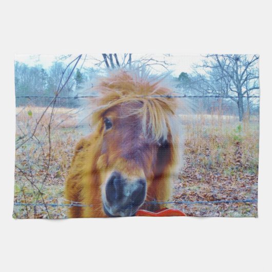 バレンタインハート馬 キッチンタオル (横)