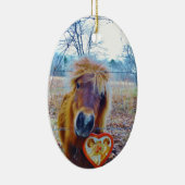 バレンタインハート馬 セラミックオーナメント (右)