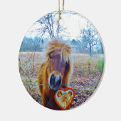 バレンタインハート馬 セラミックオーナメント (左)