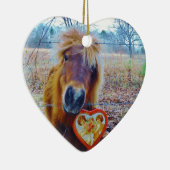 バレンタインハート馬 セラミックオーナメント (右)