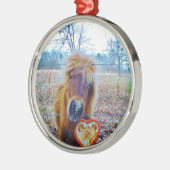 バレンタインハート馬 メタルオーナメント (左)