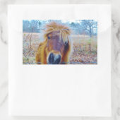 バレンタインハート馬 長方形シール (バッグ)