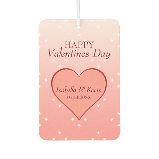 バレンタインハート カーエアーフレッシュナー (正面)