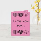 バレンタインハート カード (黄色い花)