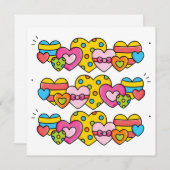 バレンタインハート サンキューカード (正面/裏面)