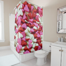 バレンタインハート シャワーカーテン
