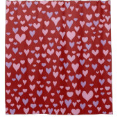 バレンタインハート シャワーカーテン (正面)