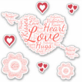 バレンタインハート シール (正面)