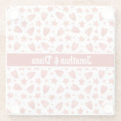 バレンタインハート&スターズパターンガラスコースター ガラスコースター (裏面)