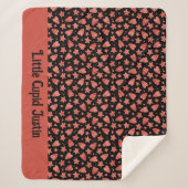 バレンタインハート&スターズパターンシェルパブランケット シェルパブランケット (正面)