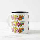 バレンタインハート ツートーンマグカップ (正面左)