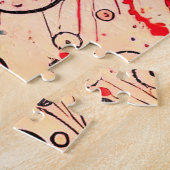 バレンタインハート/デイジー/（ばちゃばちゃ）跳ねるアート/サングリア ジグソーパズル (側面)