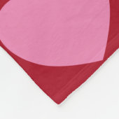 バレンタインハート |ピンクと赤の写パーソナライズされた真 フリースブランケット (角)