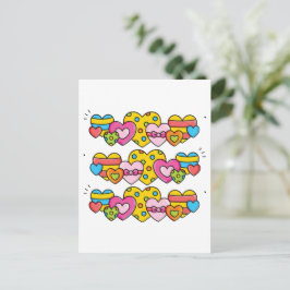 バレンタインハート ポストカード