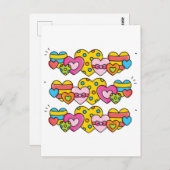 バレンタインハート ポストカード (正面/裏面)