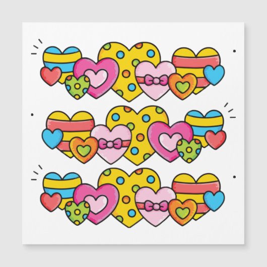 バレンタインハート マグネット招待状 (正面)