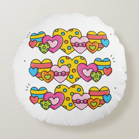 バレンタインハート ラウンドクッション (正面)
