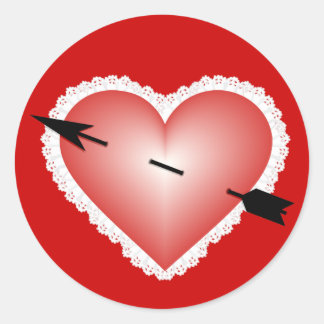 バレンタインハート ラウンドシール