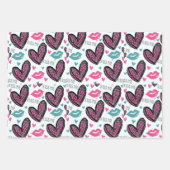 バレンタインハート ラッピングペーパーシート (正面)