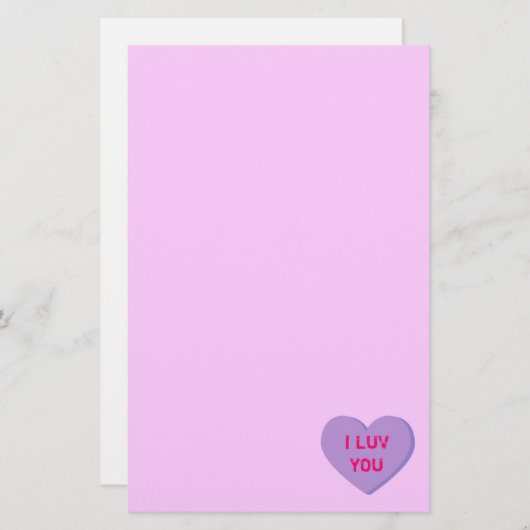 バレンタインハート 便箋 (正面/裏面)