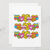 バレンタインハート 招待状 (正面/裏面)