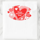 バレンタインハート 楕円形シール (バッグ)