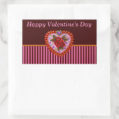 バレンタインハート 長方形シール (バッグ)