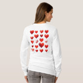 バレンタインハート Tシャツ (裏面フル)