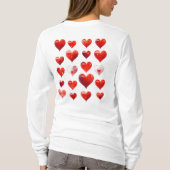 バレンタインハート Tシャツ (裏面)