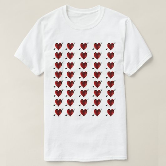 バレンタインハートTシャツ Tシャツ (デザイン正面)