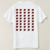 バレンタインハートTシャツ Tシャツ (デザイン裏面)