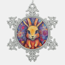 バレンタインバニーフラワーズハート紫