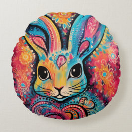 バレンタインバニー ポジティブな気持ち ハート ラウンドクッション