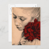 バレンタインバラはがき シーズンポストカード (正面/裏面)