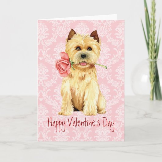 バレンタインバラカーンテリアホリデーカード シーズンカード (正面)