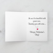 バレンタインバラグリーティングカード シーズンカード (内部)