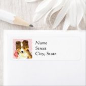 バレンタインバラシェットランド・ シープドッグ ラベル (インサイチュ)