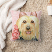 バレンタインバラシルキーテリア装飾用クッション クッション (ブランケット)