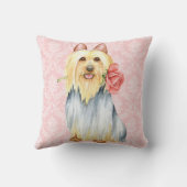 バレンタインバラシルキーテリア装飾用クッション クッション (裏面)