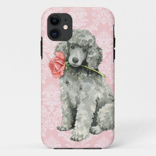バレンタインバラスタンダードプードル Case-Mate iPhoneケース (裏面)